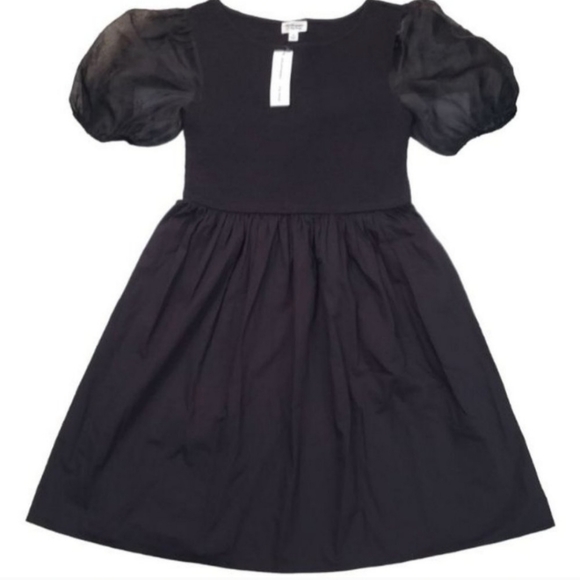 BLACK PUFF SLEEVE DRESS - Picture 9 of 9